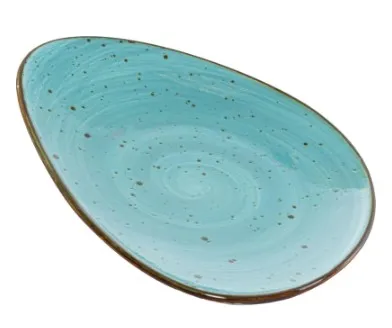 SAMOLD Аэрограф хорека бирюза тарелка мелкая 26*20см 206-55052